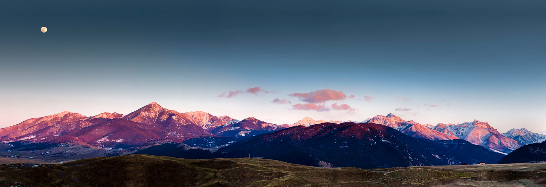 DAP landscape Absoroka Mountains Montana Livingston sunset