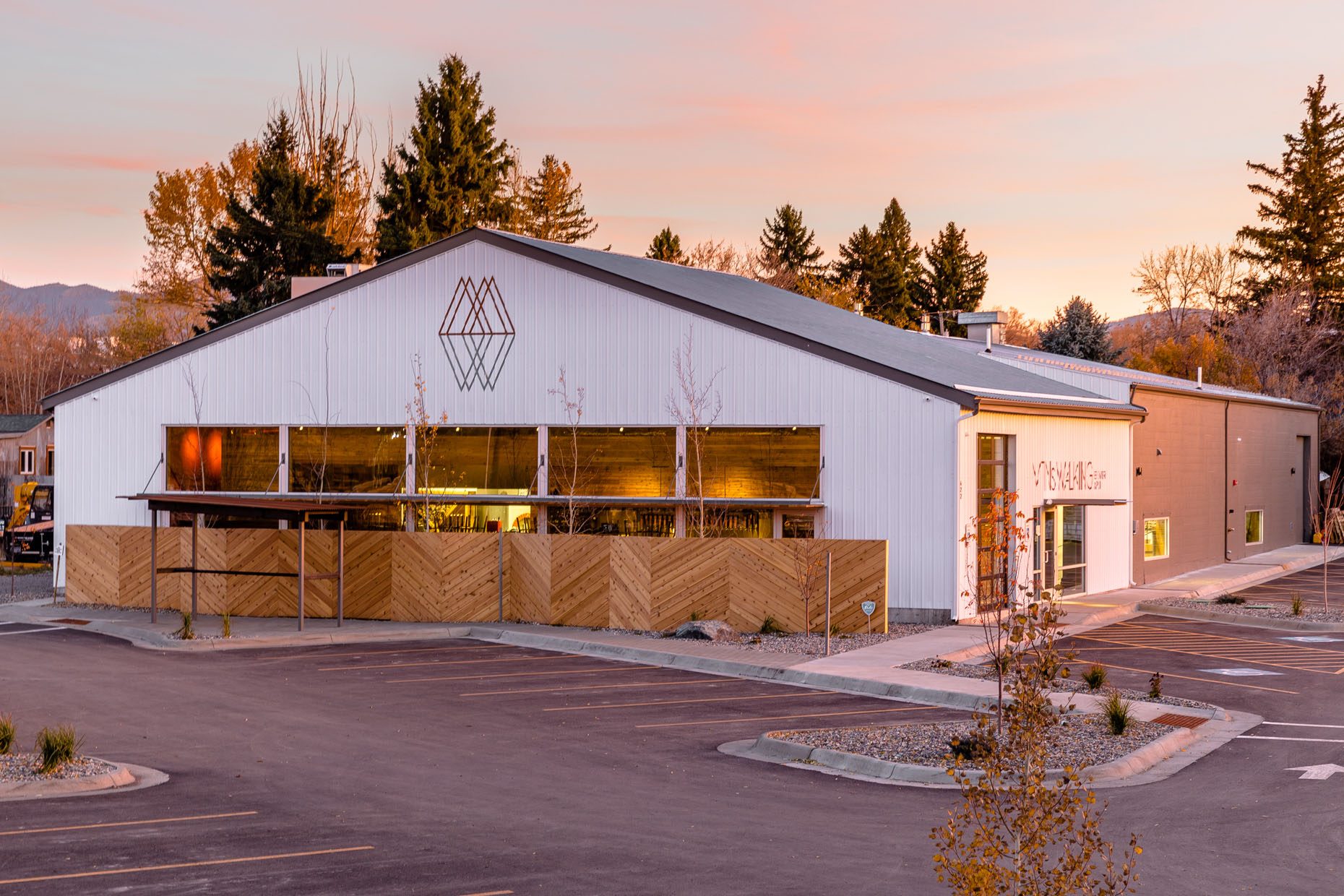 architecture Ensitio Architecture brewery Mountains Walking sunset